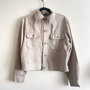 Vintage 70's Levi's Panatela Sportswear Cropped Shirt Jacket Women's Size Medium